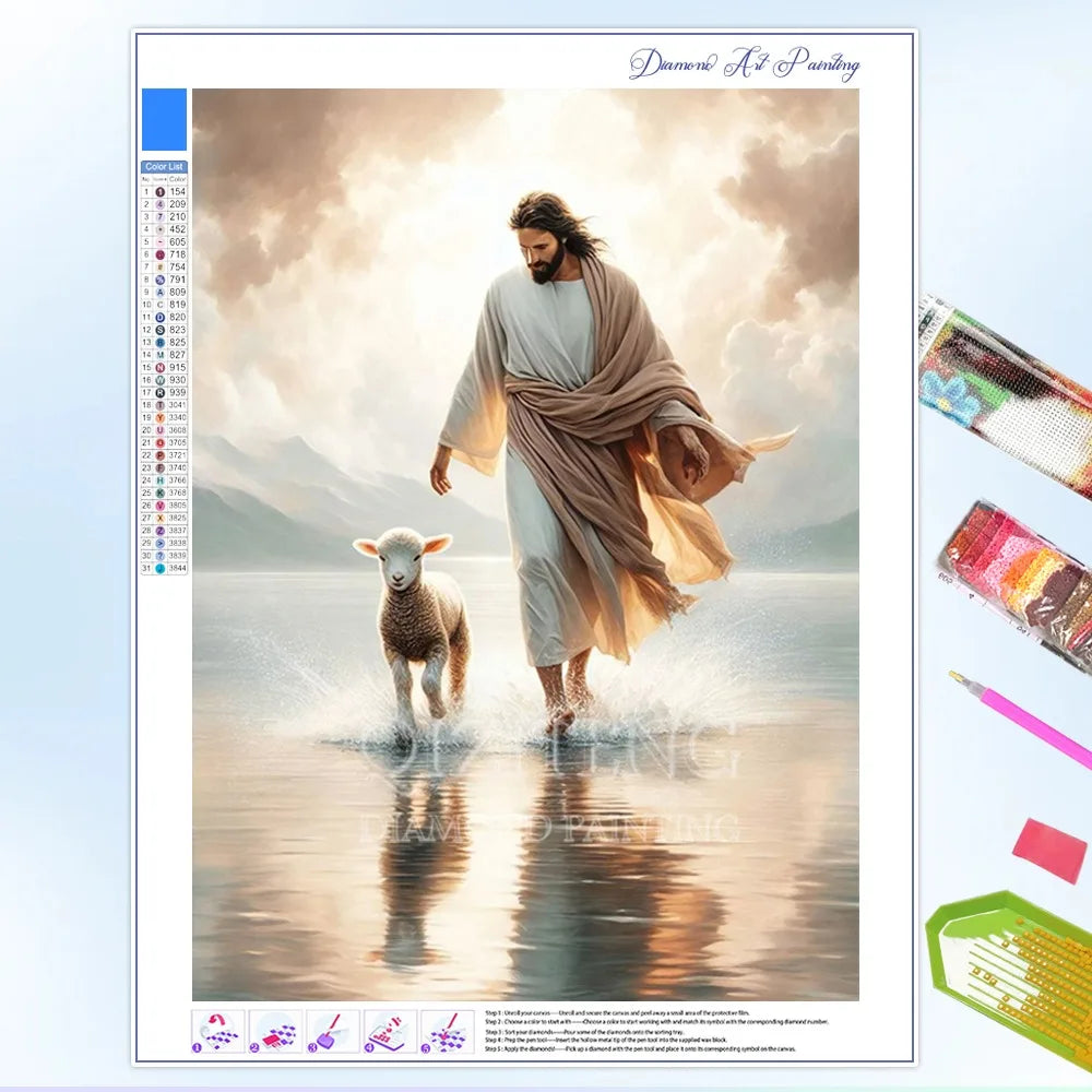 Jesus Christ Diamond Art Painting Christian Jesus Portrait Full Diamond Mosaic Embroidery DIY Home Decor Gift New Arrivals