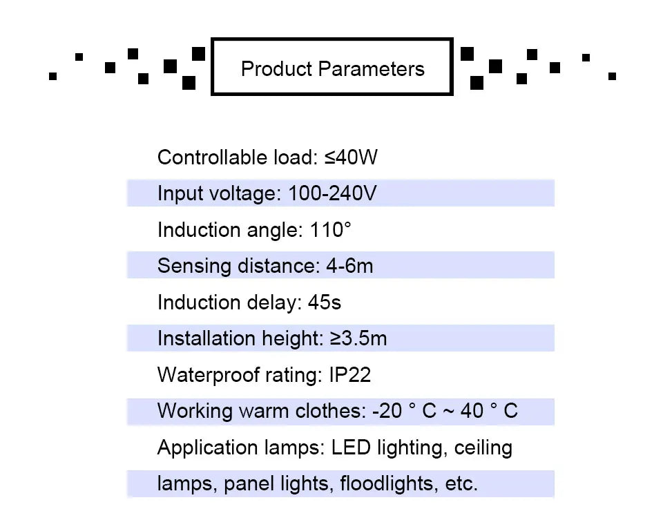 6PCS Infrared Body Sensor Switch 110V 220V Automatic Induction Switch PIR Sensor Detector Switch For Ceiling Lamp LED Lighting