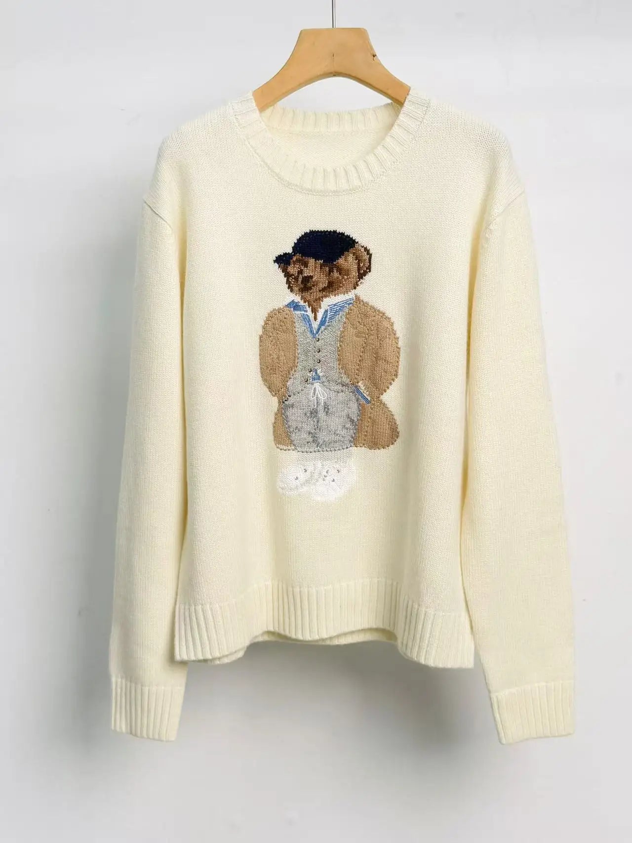 2025 New Autumn/Winter Women's Sweater High Quality Fashion Exquisite Cartoon Jacket  RL Teddy Bear 90% Wool+10% Cashmere Hoodie