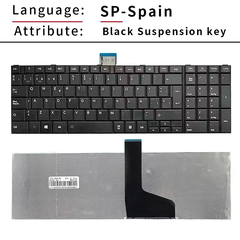 US Russian UK Black Laptop Keyboard For Toshiba Satellite C850 C850D C855 C855D L850 L850D L855 L855D L870 L870D P-11B96GB-528