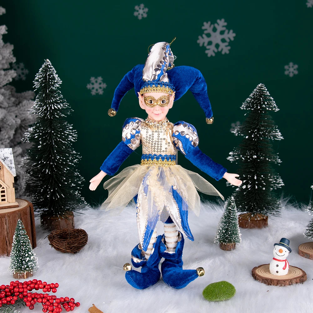 New Arrivals Christmas Decor Handmade New Year Decor Hanging Sitting Elf Plush Doll Christmas Tree Hanging Ornament Xmas Gift