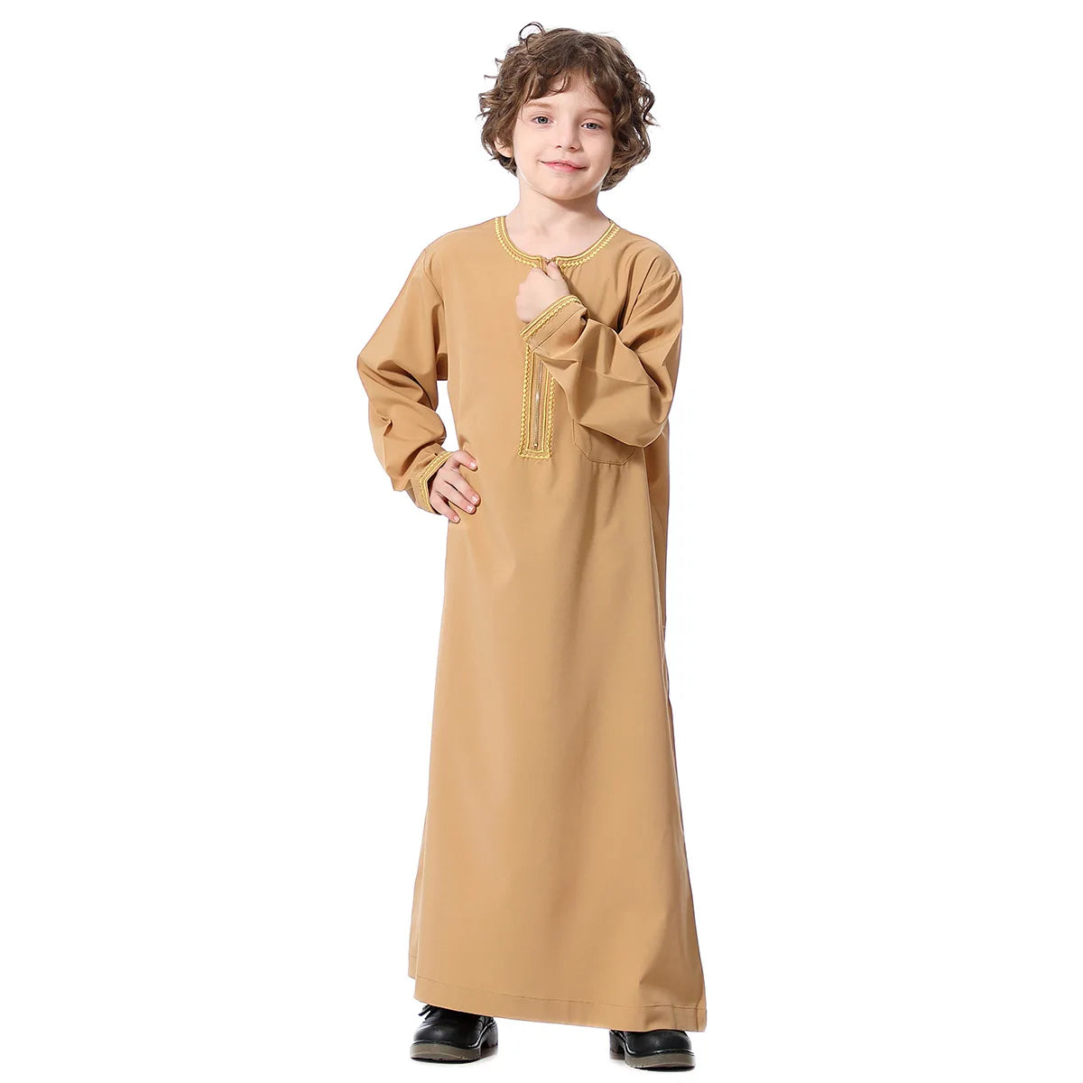 Child Dubai 2024 Luxury Kids Boys Men's Muslim Clothing Caftan Robes Islamic Ramadan Clothes Arab Man Abaya Pakistan Turkish