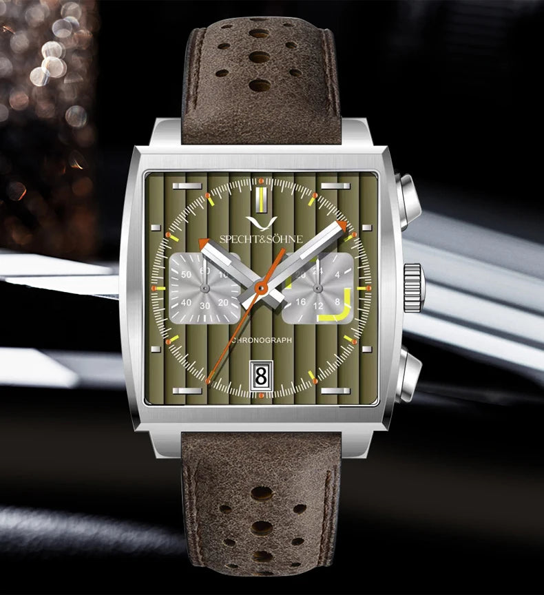 2025 Specht & Sohne New Arrivals Mens Watches Top Brand Luxury Stainless Steel Japan VK64 Chronograph Male Quartz Wristwatches