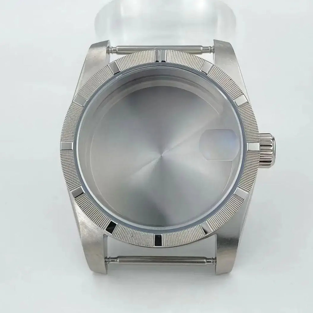 New arrivals 36mm watch case Engine Turned BEZEL for AK Parts Replacemet Fits 28.5mm Dial NH35/36 Movement Modification Parts