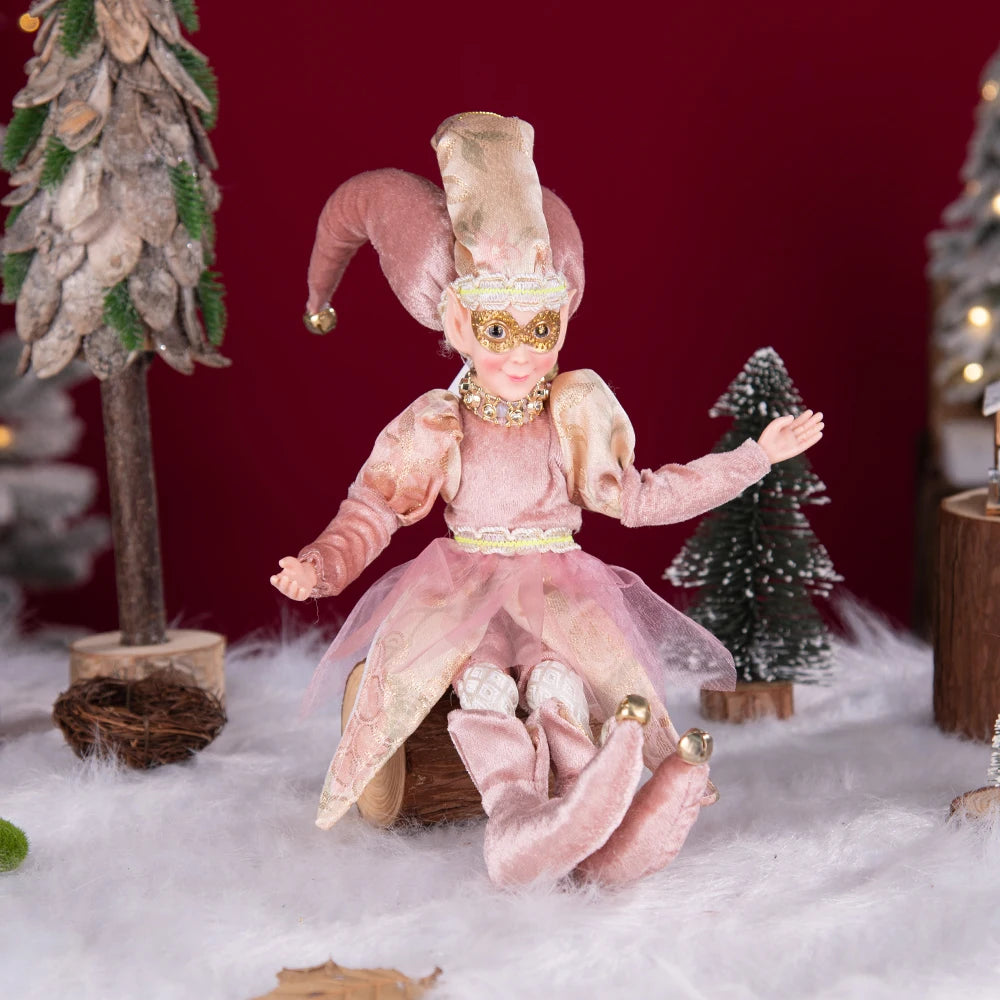 New Arrivals Christmas Decor Handmade New Year Decor Hanging Sitting Elf Plush Doll Christmas Tree Hanging Ornament Xmas Gift