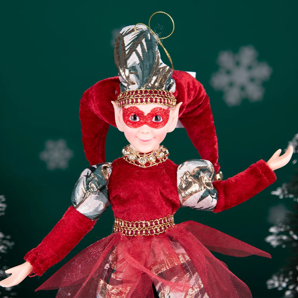 New Arrivals Christmas Decor Handmade New Year Decor Hanging Sitting Elf Plush Doll Christmas Tree Hanging Ornament Xmas Gift