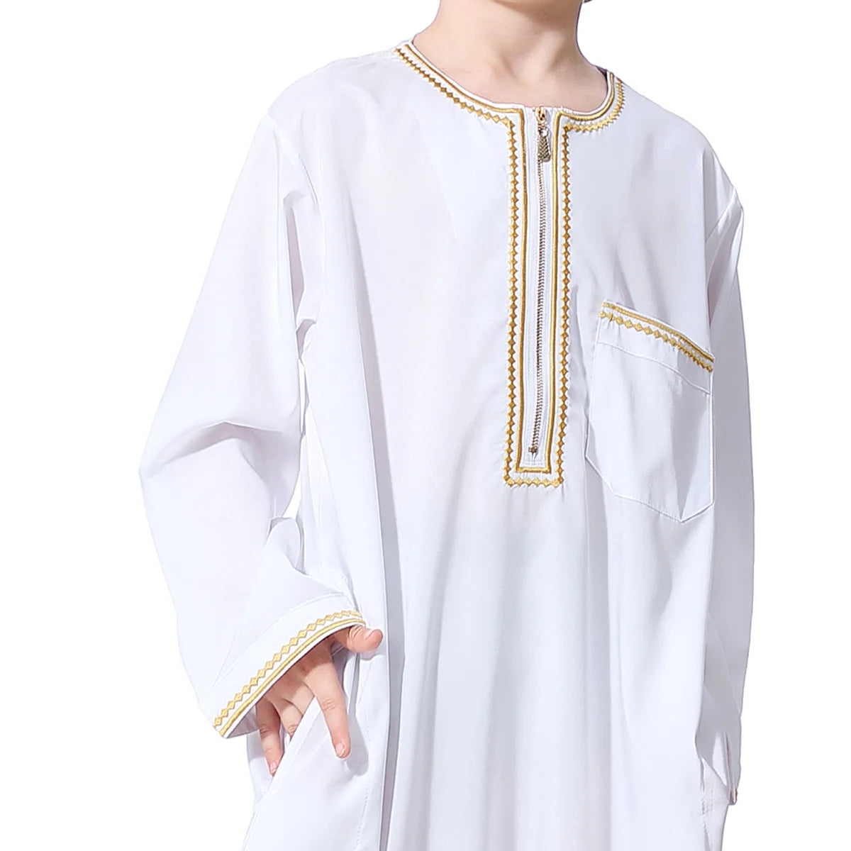 Child Dubai 2024 Luxury Kids Boys Men's Muslim Clothing Caftan Robes Islamic Ramadan Clothes Arab Man Abaya Pakistan Turkish