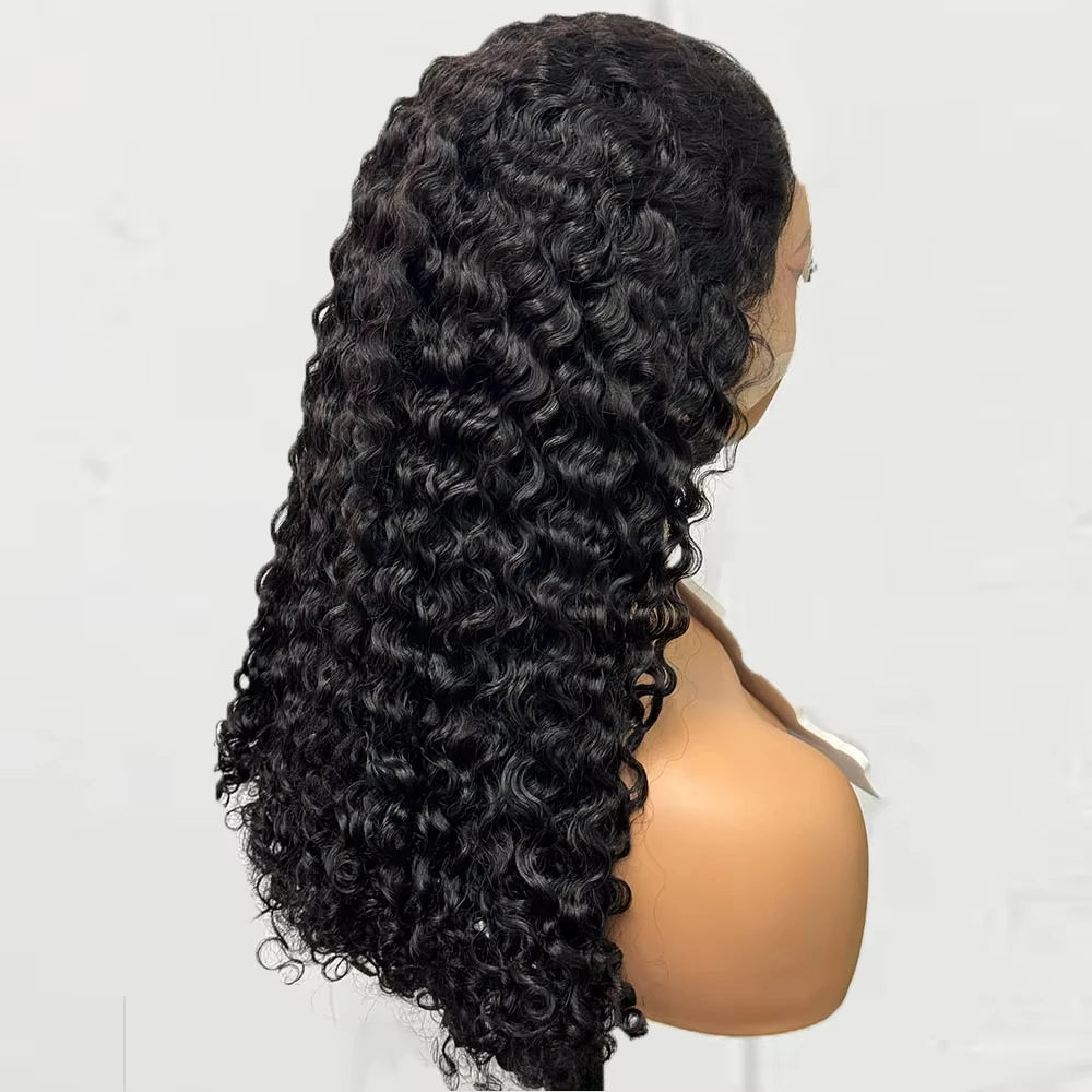 12A Double Drawn 250% Density 13x4 Lace Frontal Hair Wig Burmese Curl Human Hair Wigs Natural Color Curly Hair Wig Remy Hair Wig