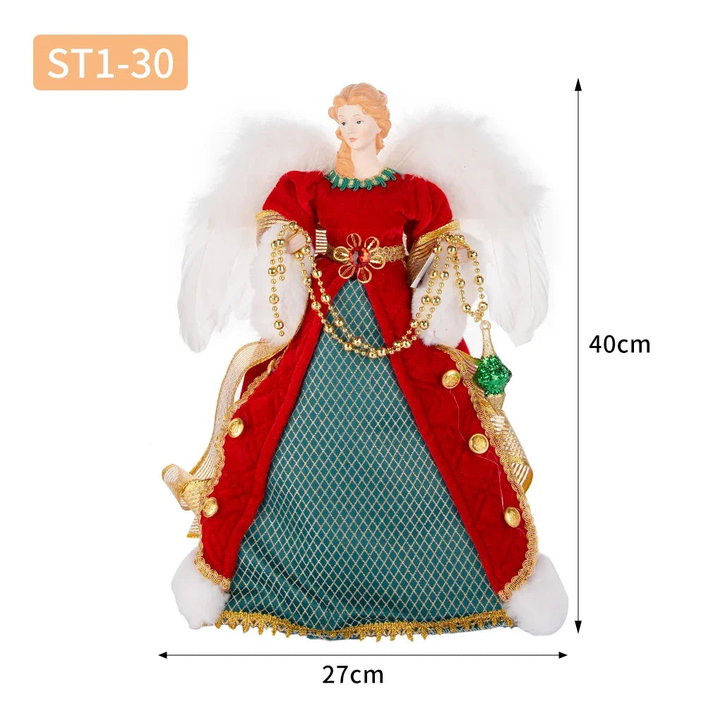 New Arrivals Angel Doll Figurine Christmas Ornaments Crafts with Wing Home Natal Decorations Festive Birthday For Kid Decor