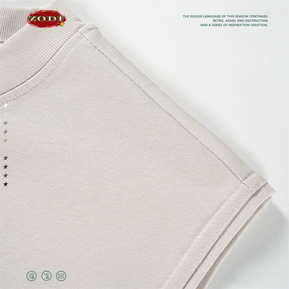 ZODF Trendy 2024 Men Quick Dry 230gsm Tank Tops Unisex Women Summer Breathable Cool Feeling Loose Sleeveless Tees Vest HY0772