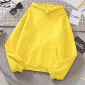 Couple Hoodies Men Women Oversized Sweatshirt Solid Color Casual Loose Pullover Harajuku Autumn Winter Couple Wear Top Fashion