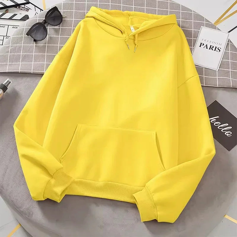Couple Hoodies Men Women Oversized Sweatshirt Solid Color Casual Loose Pullover Harajuku Autumn Winter Couple Wear Top Fashion