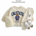 Fashion girls Toddler Baby Korea Clothing Fall Clothes Sets Baby Boys Set Kids Sports Bear Sweatshirt Pants 2Pcs 2 to 8 year