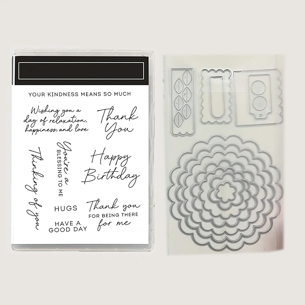Opulent Oasis Boutique Blossoms Thanks Man Stamp Dies  DIY Greeting Scrapbook Molds Mother's Day Spring 2026 April New Arrivals