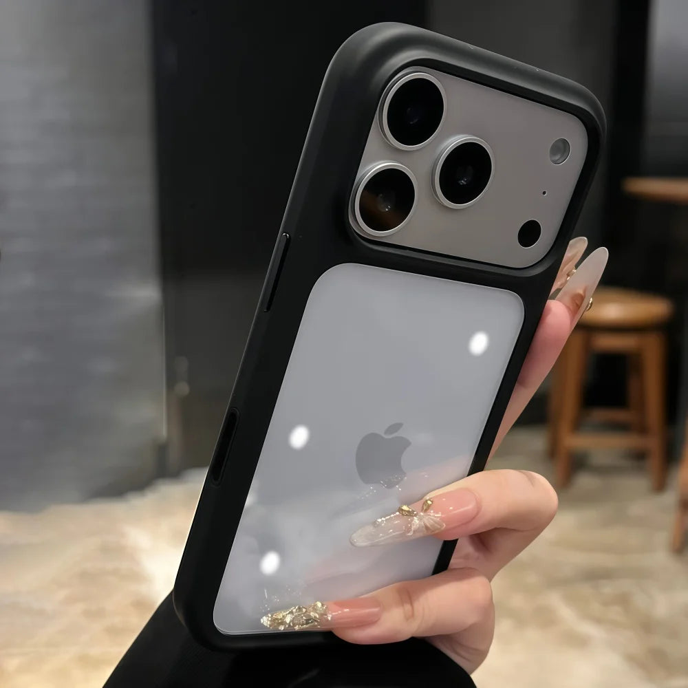Intelligent Camera Touch Button Crystal Clear Phone Case for iPhone 17 Pro Max 16 Pro 17 Air Transparent Shockproof Cover Funda