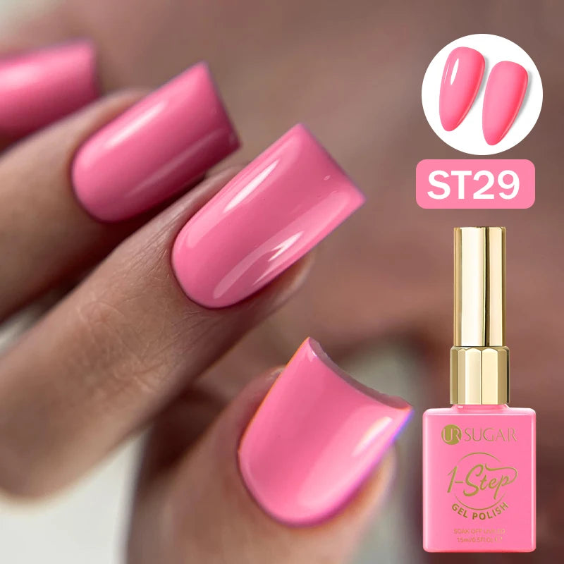 UR SUGAR 15ml 1 Step Gel Polish  Nail Art Manicure 3 IN 1 Gel Soak Off LED UV Gel Nail Varnishes No Need base top gel