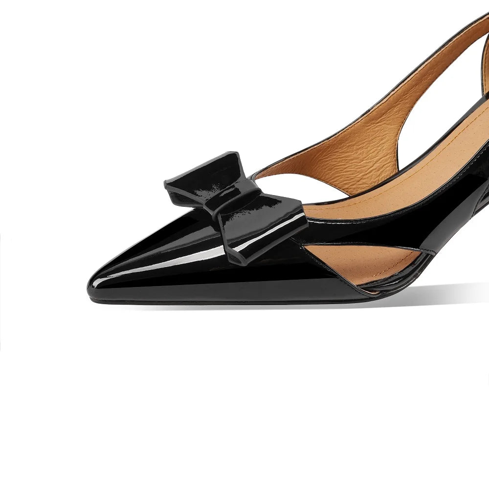 【JOCHEBED HU】Full Genuine Leather Pointed Toe Women Summer Street Wear Stiletto Heels Office Lady Gorgeous Pumps 33-43