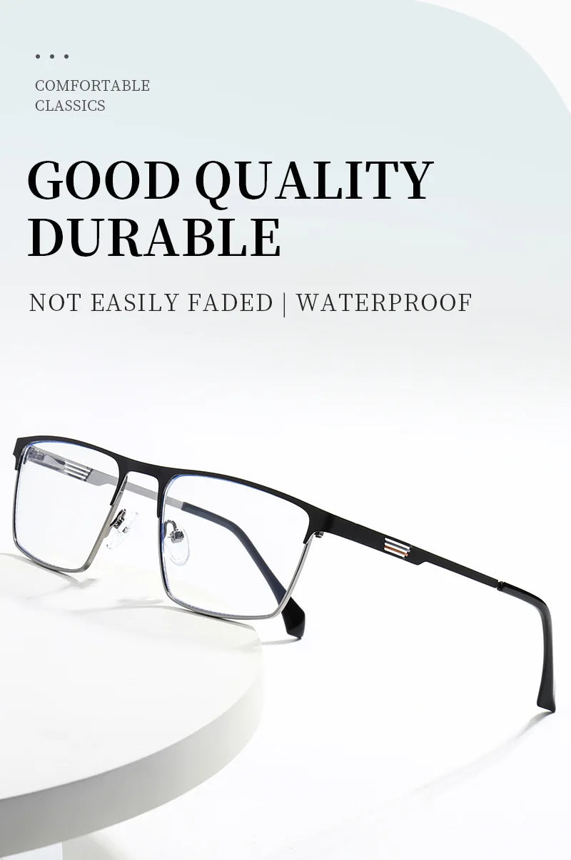 JMISUS 2025 New Arrivals Square Prescription Glasses Men Business Progressive Eyewear Plastic steel Custom Optical Eyeglasses