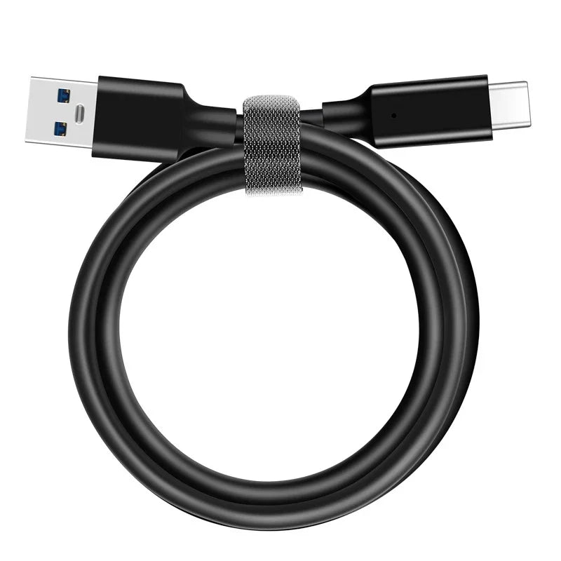 كابل USB3.2 10Gbps، كابل USB نوع A إلى USB C 3.1/3.2 Gen2، كابل نقل بيانات لمحرك الأقراص الصلبة SSD بمنفذ USB C، شحن سريع 3 أمبير 60 واط QC 3.0