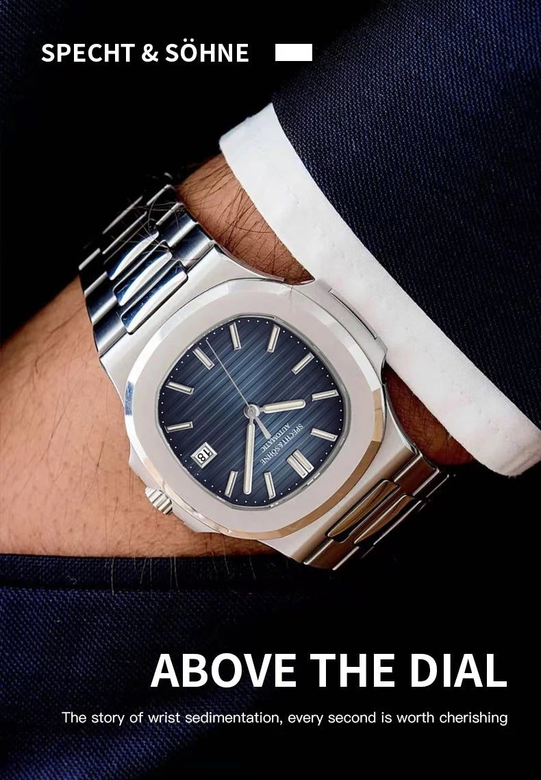 New Arrivals Specht & Söhne Mens Watches Classic Watch Automatic Watch Rose Gold Stainless Steel Relogio Masculino Waterproof