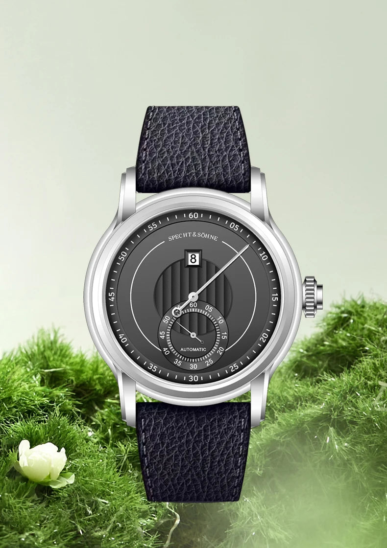 2026 Specht & Söhne New Arrivals Men Automatic Watch 39mm ST17 Jumping Hour Mechanical Wristwatch Sapphire Crystal Reloj Hombre