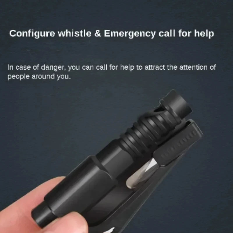 Compact 3-in-1 Car Safety Hammer, Window Breaker & Seat Belt Cutter, Emergency Rescue Tool for Vehicle Accessories