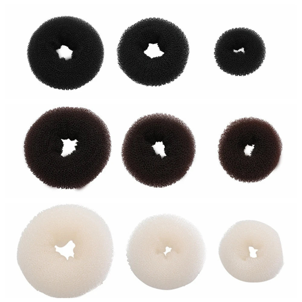 Plate Hair Donut Hair Bun Maker Roller DIY Magic Elastic Foam Sponge Hair Styling Tools Princess Hair Accessories S/M/L