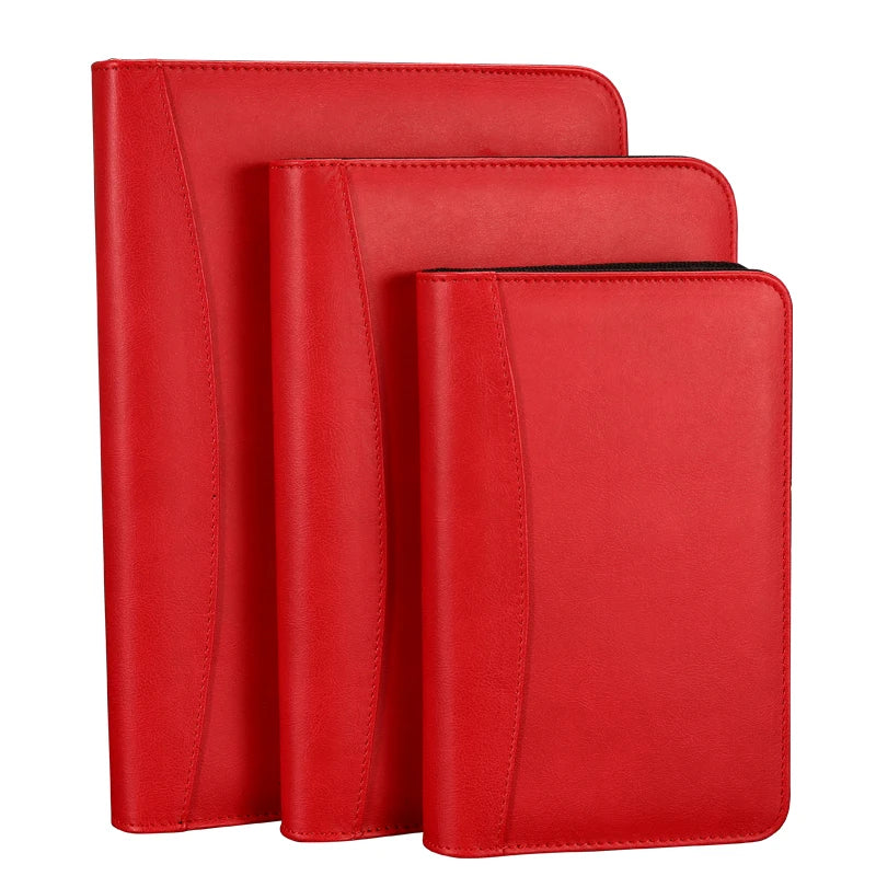 XIWAN Executive A5 Durable Thermal PU Leather Composition Organizer Planner Notebook Calculator Loose-leaf Ring Binder Zip