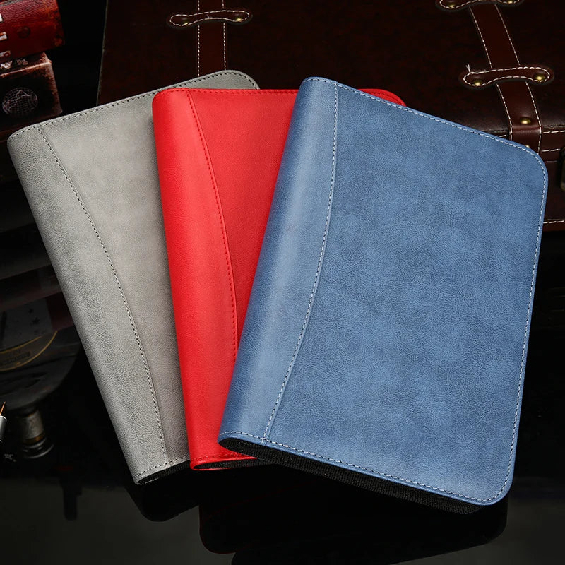 XIWAN Executive A5 Durable Thermal PU Leather Composition Organizer Planner Notebook Calculator Loose-leaf Ring Binder Zip