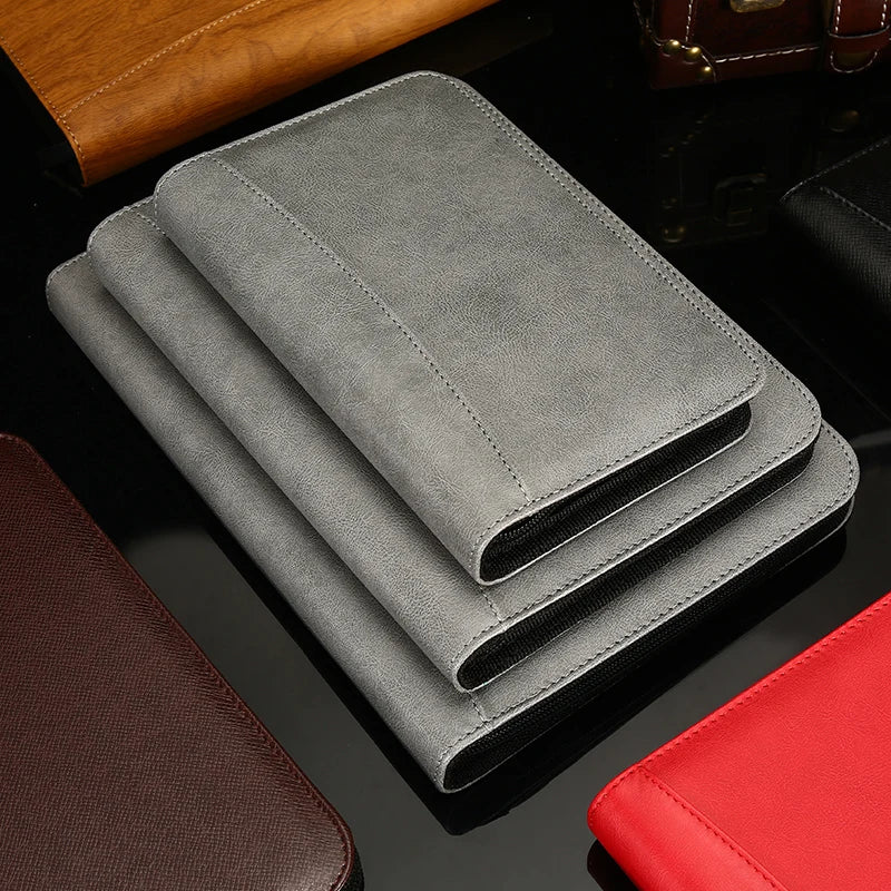 XIWAN Executive A5 Durable Thermal PU Leather Composition Organizer Planner Notebook Calculator Loose-leaf Ring Binder Zip