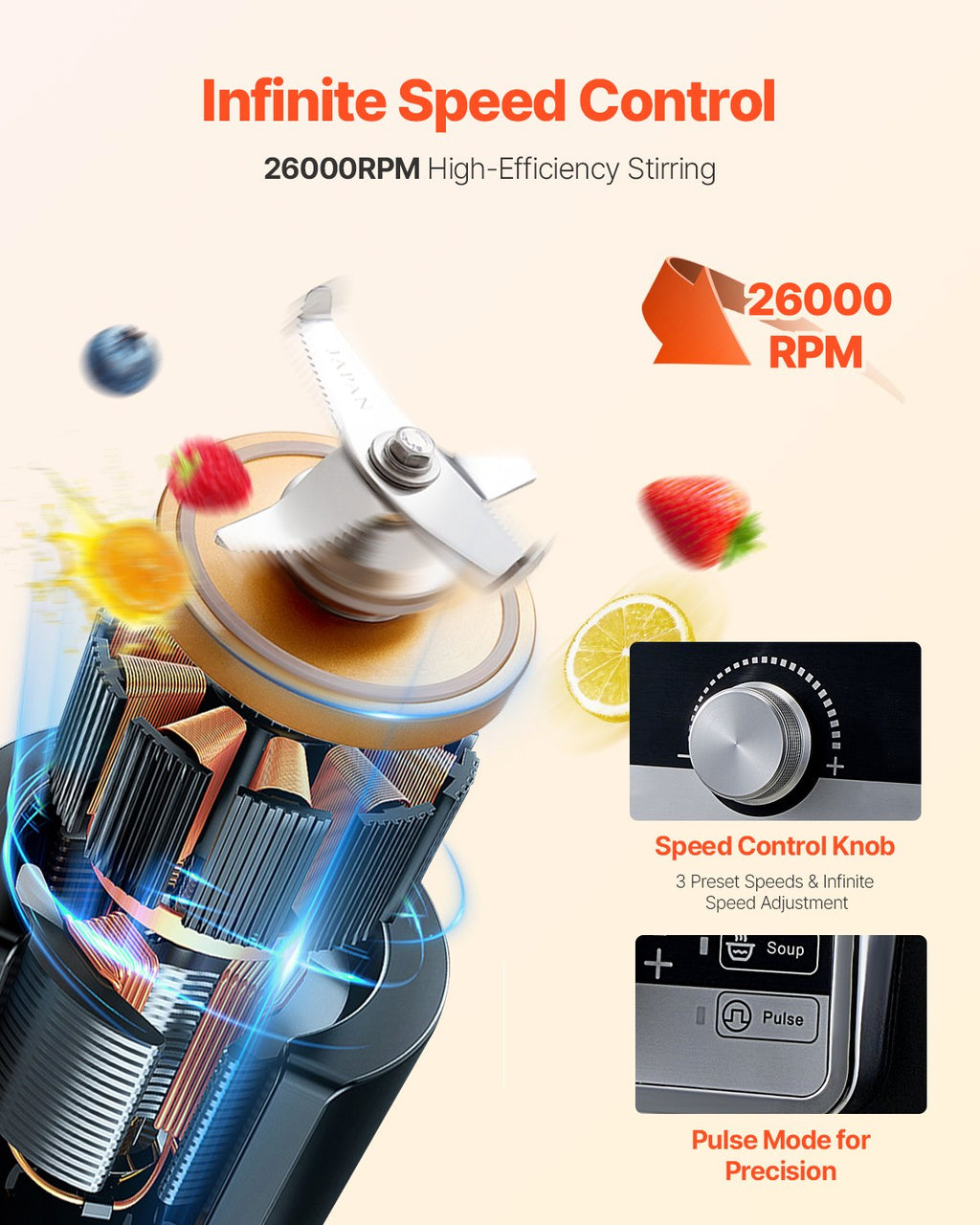Blender For Smoothies, 85 Oz 1400W, Professional Blender With Powerful Motor, Multi-Functional Food Processing Blender With Noise Cover For Smoothie/Milkshake/Juice, Fits For Kitchen