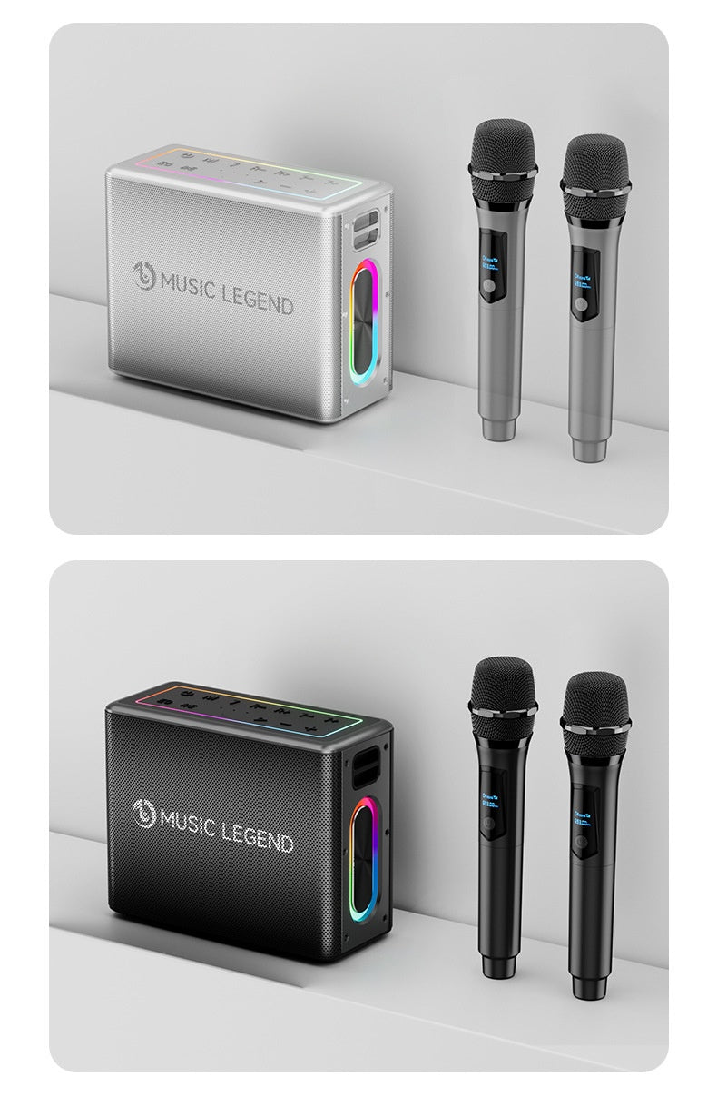 High-power Outdoor Karaoke Bluetooth Audio Mobile Karaoke With Microphone Sound Card